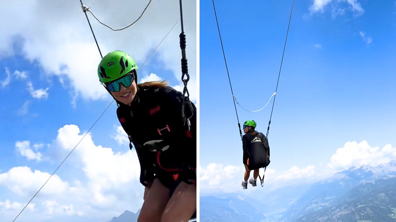 Trentino-Alto Adige, Ilary Blasi sospesa tra cielo e terra: esperienza da brividi