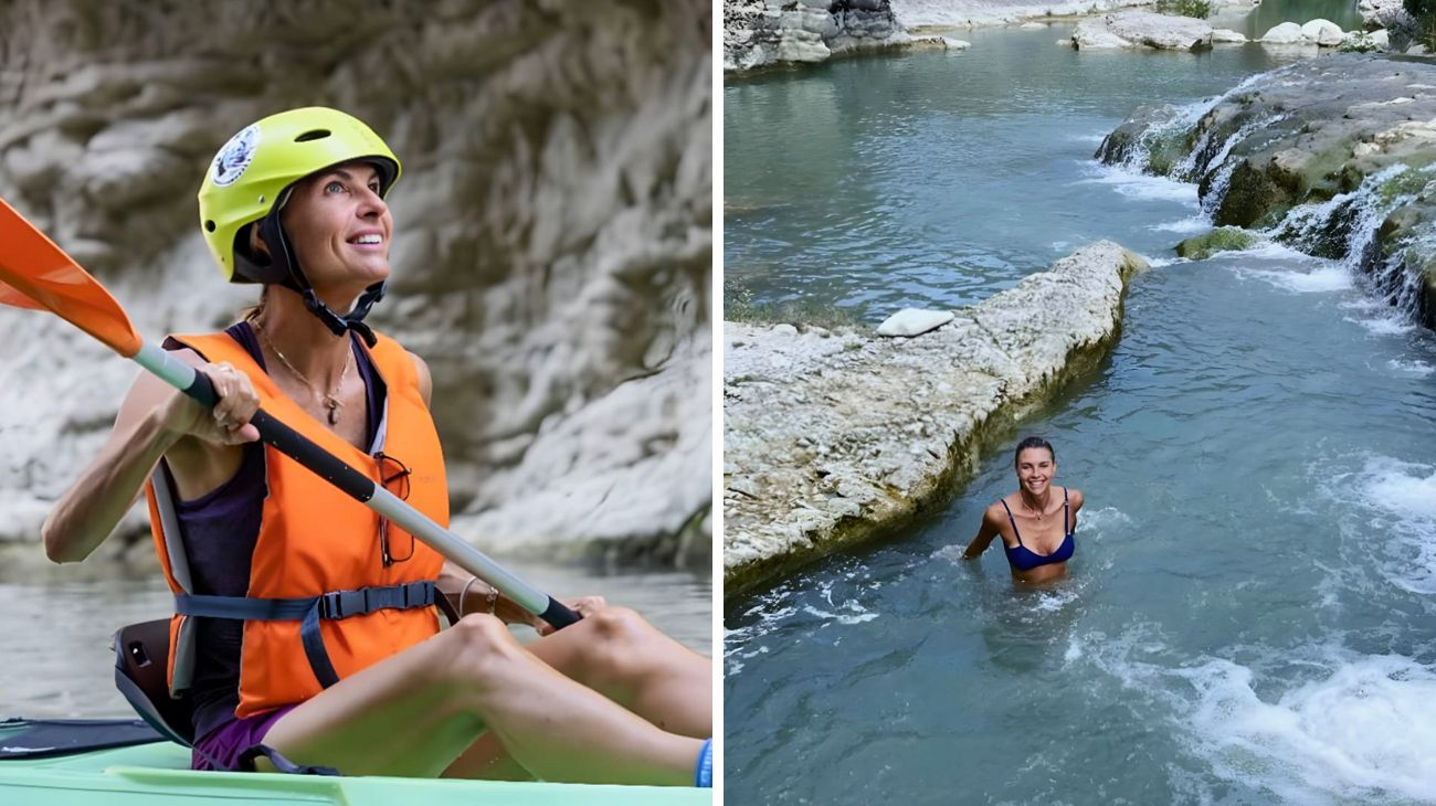 Marche, Martina Colombari alla scoperta del canyon naturale mozzafiato: sembra di stare in Arizona!